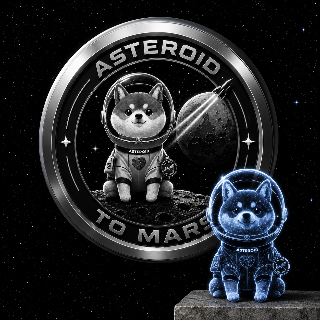 Character touching the SPCX69420 emblem